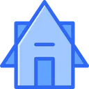 Free House Blue Color Outline Miscellaneous Life Style Icon