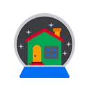 Free House Snowfall Christmas Icon