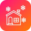 Free House Snowfall Christmas Icon