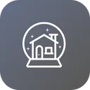 Free House Snowfall Christmas Icon