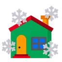 Free House Snowfall Christmas Icon