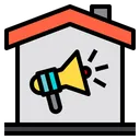 Free Megaphone House Icon