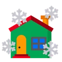 Free House Snowfall Christmas Icon