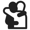 Free Hugging High Contrast Icon