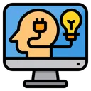 Free Computer Humanities Lightbulb Icon