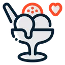 Free Ice Cream Couple Marriage Icon