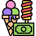 Free Ice Cream Payment Ice Cream Money Icon