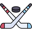 Free アイスホッケー、スティック、スポーツ アイコン