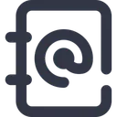 Free Addres Book Business Line Icon