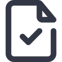 Free File Checklist Business Line Icon
