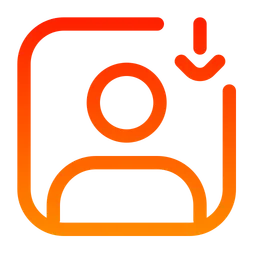 Free Image User Down  Icon