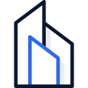 Free Immobilien Blau Schwarz Lineal Symbol