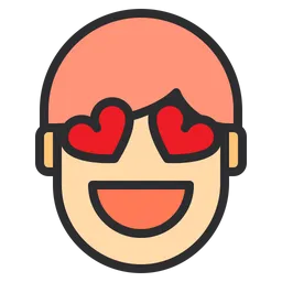 Free In Love Emotion Face Emoji Icon