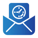 Free Inbox Time Clock Icon