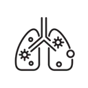 Free Coronavirus Infected Lungs Virus Icon