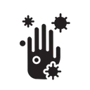 Free Covid Infizierte Hand Virus Symbol