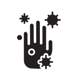 Free Infizierte Hand  Symbol