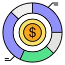 Free Informe Financiero Grafico Circular Dolar Icono