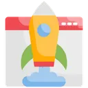 Free Inicializacao Do Site Novo Site Lancamento De Foguete Ícone