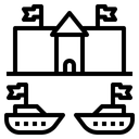 Free Inlandsschifffahrtsrouten  Symbol