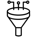 Free Innovation Funnel Development Process Data Filter Icon