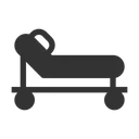 Free Inpatient Stretcher Patient Bed Icon