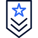 Free Militar Azul Negro Lineal Icono