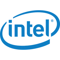 intel logo black background