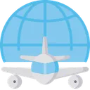 Free International Flight International Travel World Wide Flight Icon