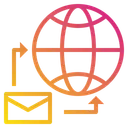 Free Mail Globe Tranfer Icon