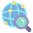 Free Search Magnifier Globe Icon