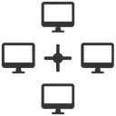 Free Cloud Computing Computers Connection Icon