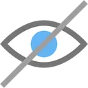 Free Invisible Disable Eye Icon