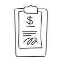 Free White Line Invoice Illustration Invoice Bill Icon