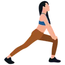 Free Garota Exercitando Truques De Fitness Exercicios Corporais Ícone