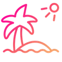 Free Island Summer Beach Icon