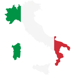 Free Italia  flag map  Icon