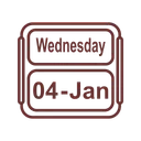 Free Januar Kalender Mittwoch Symbol