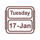 Free Januar Kalender Dienstag Symbol