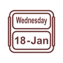 Free Januar Kalender Mittwoch Symbol