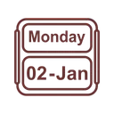 Free January Calendar Jan Icon