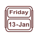 Free January Calendar Friday Icon