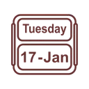 Free January Calendar Tuesday Icon
