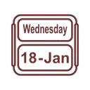Free January Calendar Wednesday Icon