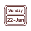 Free January Calendar Sunday Icon