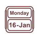 Free January Calendar Monday Icon