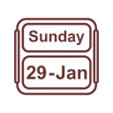 Free January Calendar Sunday Icon