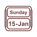 Free January Calendar Sunday Icon