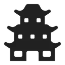 Free Burg Hoch Kontrast Icon