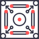 Free Carrom Interieur Jeu Icône